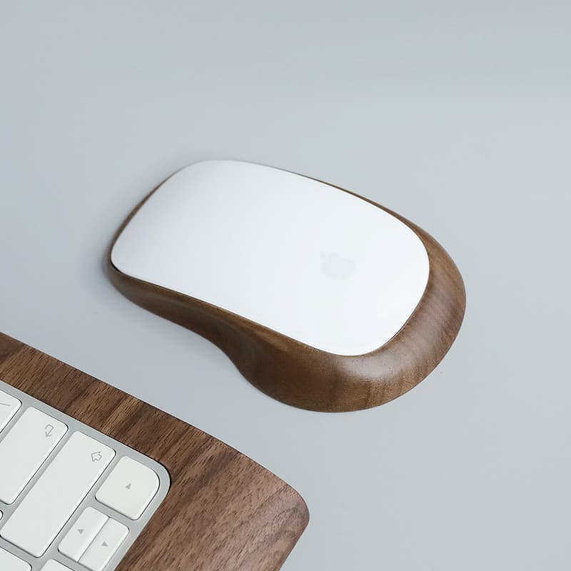 Adequado para apple apple mouse mágico teclado Base otimizada magia mouse Booster almofada de madeira maciça descanso de