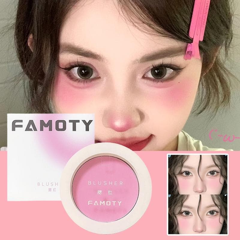 Cheek Glow Atmosfera Blush Baixa Saturação Cor Meninas Renderização Coreana Monocromático G5k0