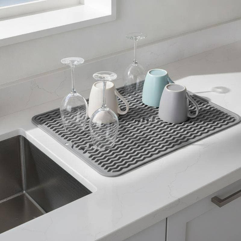 WEIYU Máquina Lavável Silicone Prato De Secagem Esteira Antiderrapante Almofada De Drenagem Reutilizável Para Bancada De