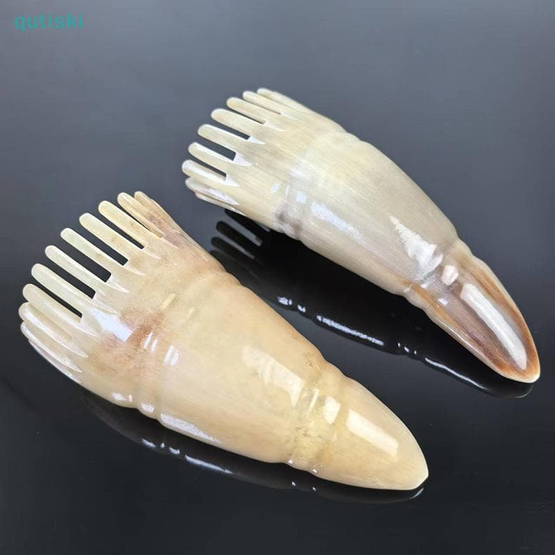 QUTI Massagem De Dentes Largos Escova De Couro Cabeludo Hornbs Gua Chupeta Cabo Ergonômico Desembaraçar Massageador De R
