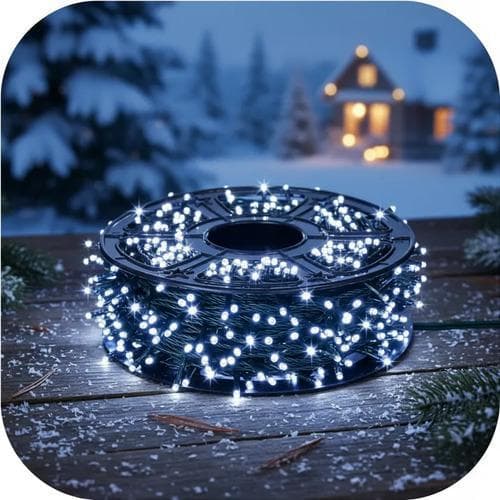 Cordão 500leds Prova D'água 8 Funções 50m 31v Natal Bivolt
