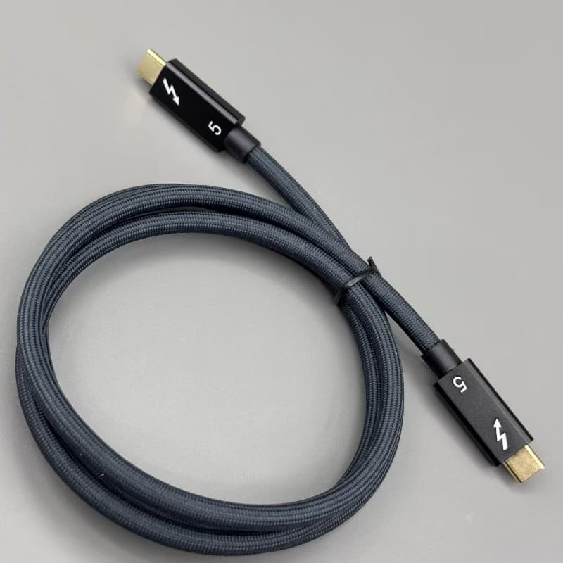 0.25m 1m Lightning 5usb4 Cabo trançado Original 240W Carga rápida + transmissão 80G Porta C de liga de alumínio