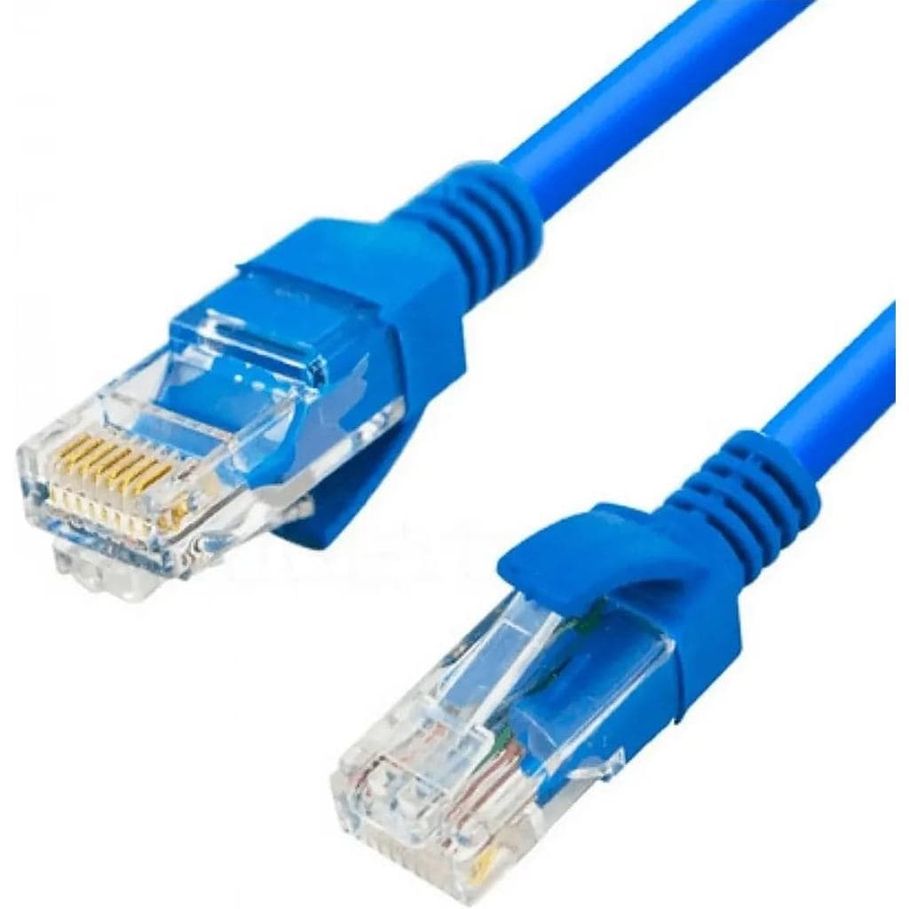 Cabo de Rede Patch Cord 1,5 Metros Com Conectores RJ45 CAT5e Azul
