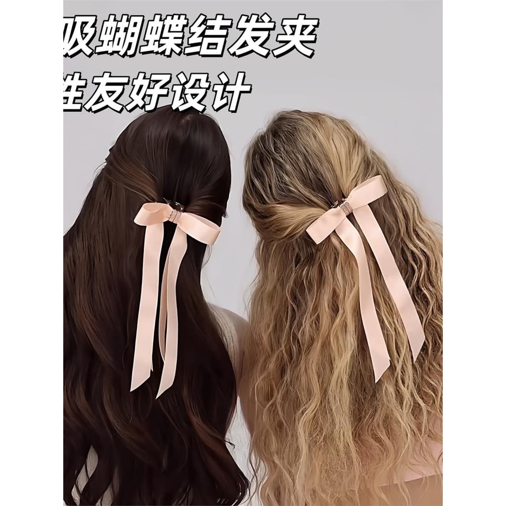 Grampo de cabelo magnético arco Grab clip cabeça traseira High-End destacável fita de cetim grampo de cabelo criativo pr