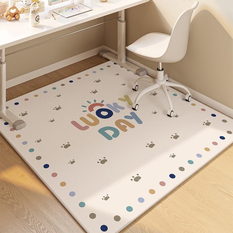 [Novo produto] Cadeira giratória para quarto infantil Tapete de lã de cristal Cadeira de computador para quarto Tapete a