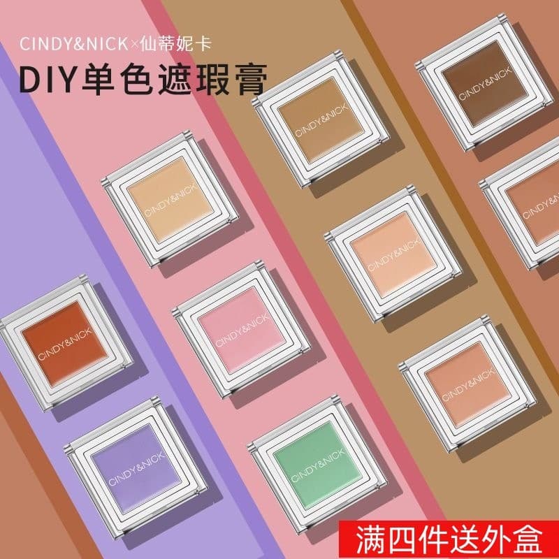 CindyNick CindyNick CindyNick Salmon Concealer Palette Laranja Corretivo Corretivo Corretivo Esconder Olheiras Rasgo Gro
