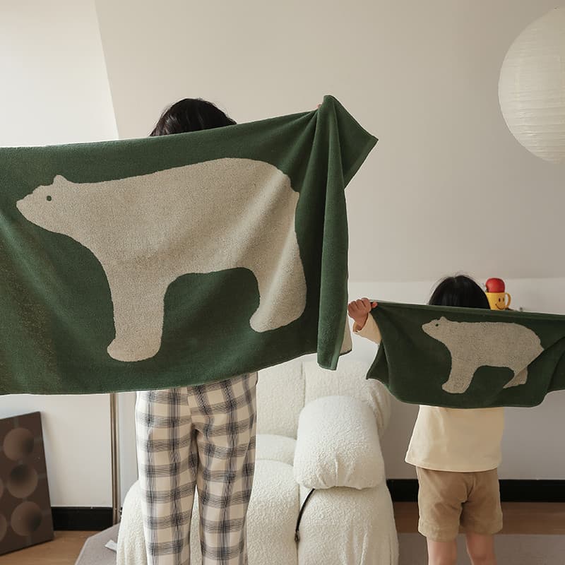 Polarbear polarbear crianças adulto toalha de algodão penteado puro algodão banho absorvente toalha de banho sem fiapos