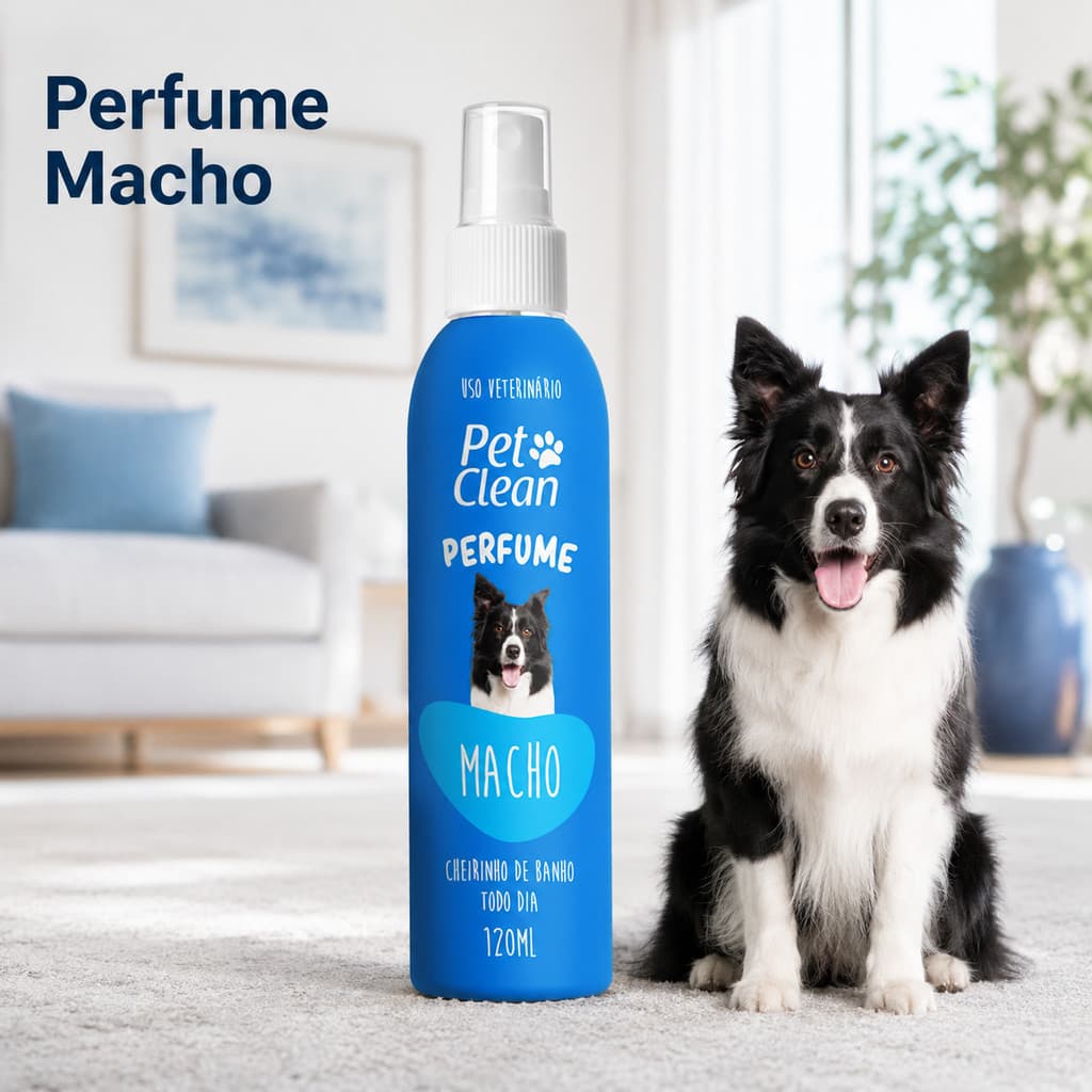 Perfume Para Cachorro Macho Gato Colonia Pet Cheirosa 120ml Perfume Pet Clean