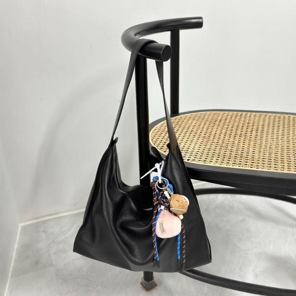 Nada escrito nicho coreano moda Casual simples primeira camada de couro axilas hobo bolsa feminina