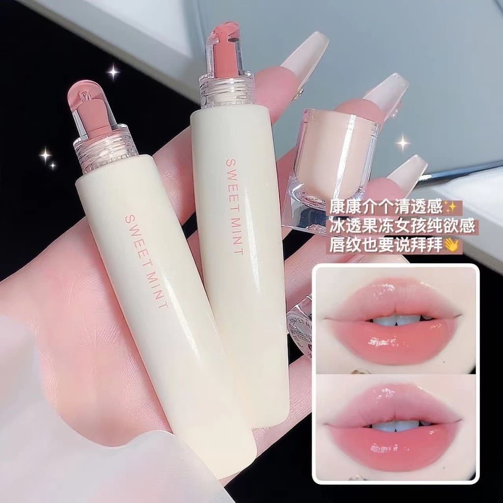 Brilho labial brilho labial essência hidratante hidratante vidro labial brilho labial espelho brilho de água não-desbota