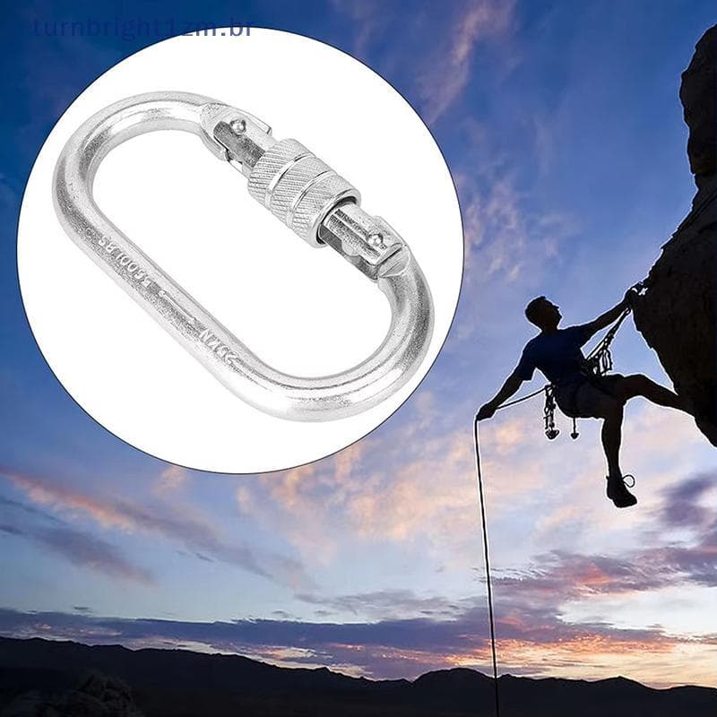 zm 25KN Segurança De Escalada De Alta Resistência Lo Bule Eletroforese Em Forma De O Mosquetão Profissional Rapel Suprim