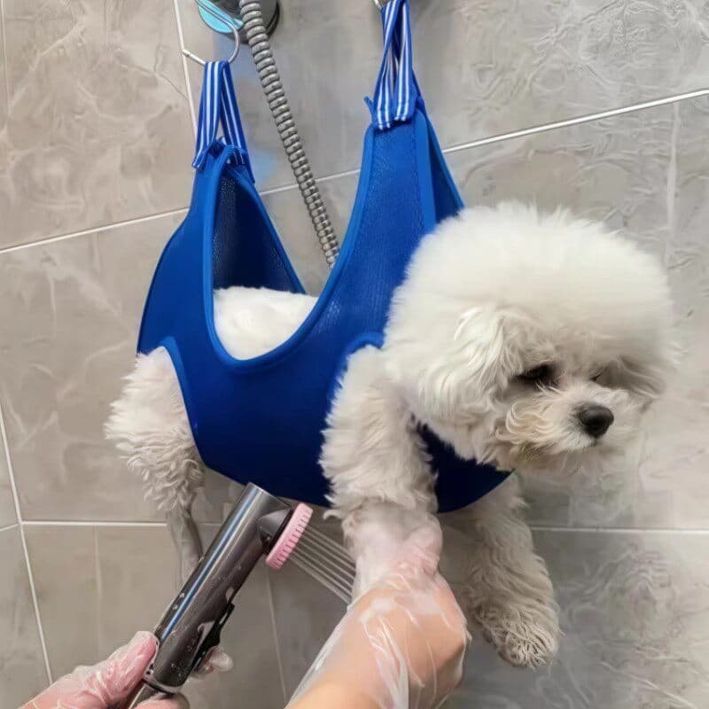 Cão pé lavagem ferramenta útil gato Grooming rede pequeno médio tamanho cão prego recorte pendurado saco fixo suprimento