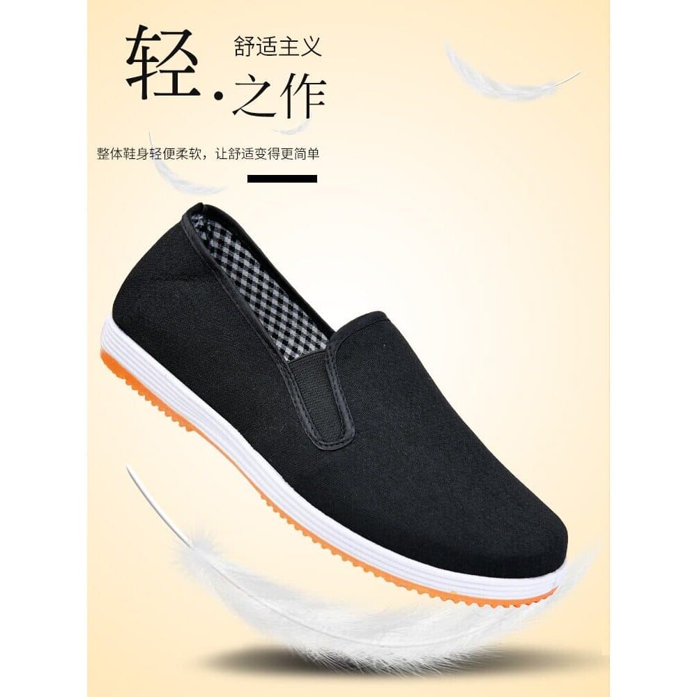 Velho pequim sapatos de pano masculino verão respirável desodorante deslizamento Casual esportes lona trabalho proteção