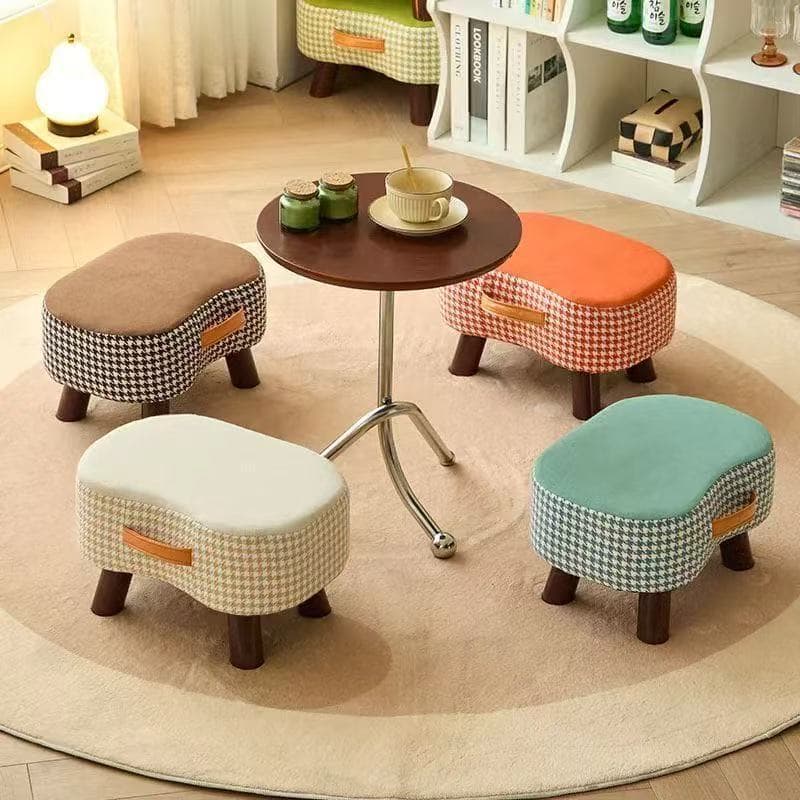 Banqueta pequena simples para troca de sapatos, banco pequeno doméstico para sala de estar, sofá, mesa de centro, pequen