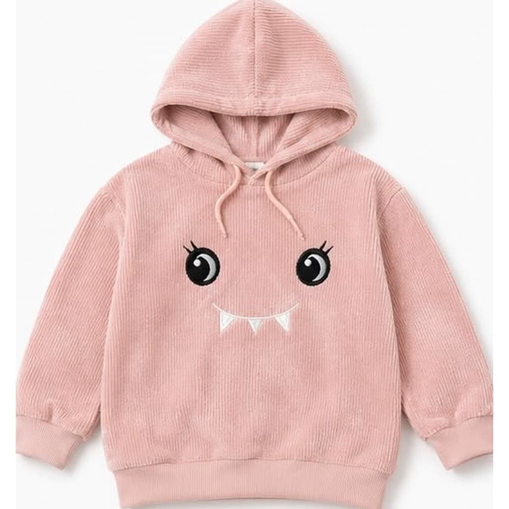 Conjunto Infantil de Inverno Menina Menino Cotelê com Capuz e Calça Moletom