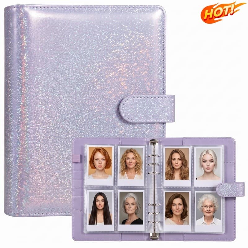 < LK > 25 Peças Página (4 Grades) Cartão Fotográfico A5-Binder Álbuns De Fotos Ídolo Cartões Folhas Soltas Coletar Fichá