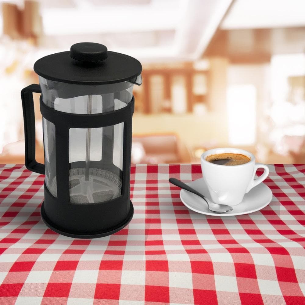 CAFETEIRA FRANCESA PRENSA INOX CREMEIRA VIDRO JARRA CHA CAFE CREMOSO MANUAL COADOR FILTRO 350ML FRENCH PRESS