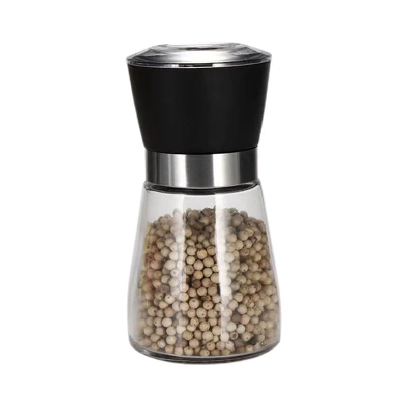 Moedor Manual de pimenta, garrafa de tempero de cozinha, moedor de pimenta, garrafa de tempero de vidro, agitador de pim