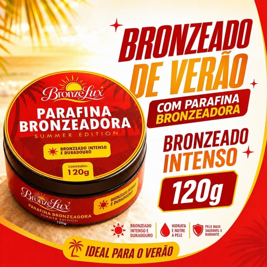 Parafina Bronzeadora  Acelerador De Bronzeamento profissional 120g