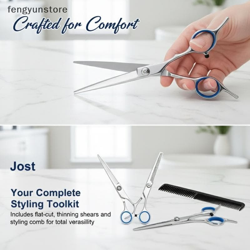 Profissional Inoxidável Tesoura De Cabeleireiro Conjunto Dentes Planos Desbaste Corte Curvo Cabelo Ferramenta