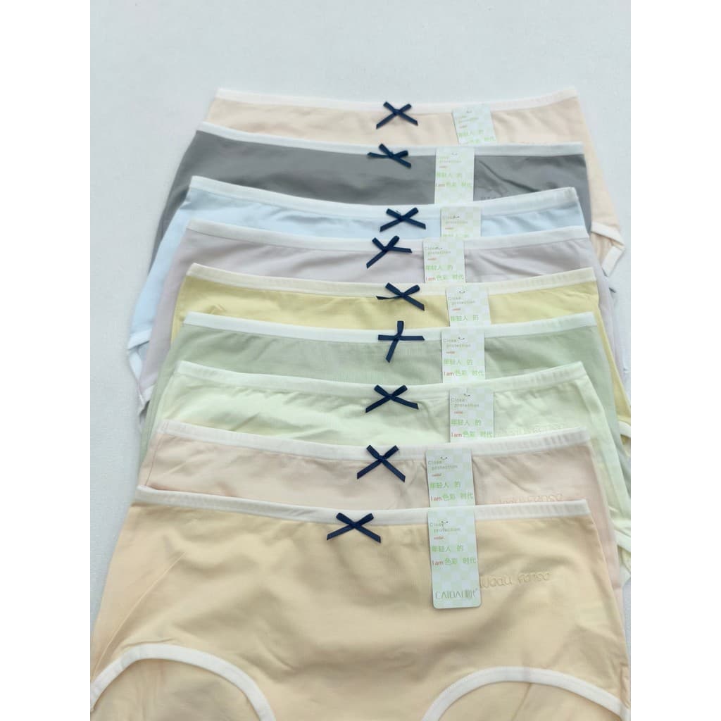 Cor dinastia 276 estilo simples Modal algodão senhoras Briefs cintura média estilo fino confortável respirável Multi-cor