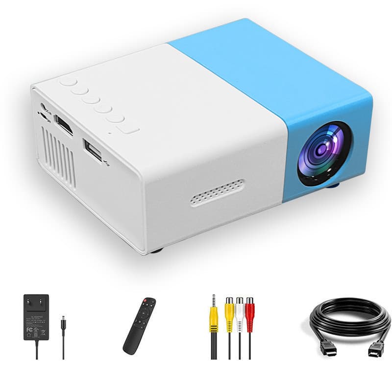 Y300 Máquina Branca Amarela Mesma Tela Mini HD Projetor Doméstico Portátil Home Theater Tela Grande