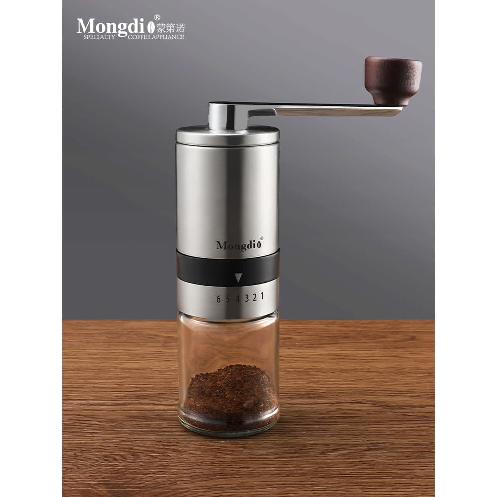 Mongdio Moedor de mão Moedor de grãos de café Moedor de café Manual portátil