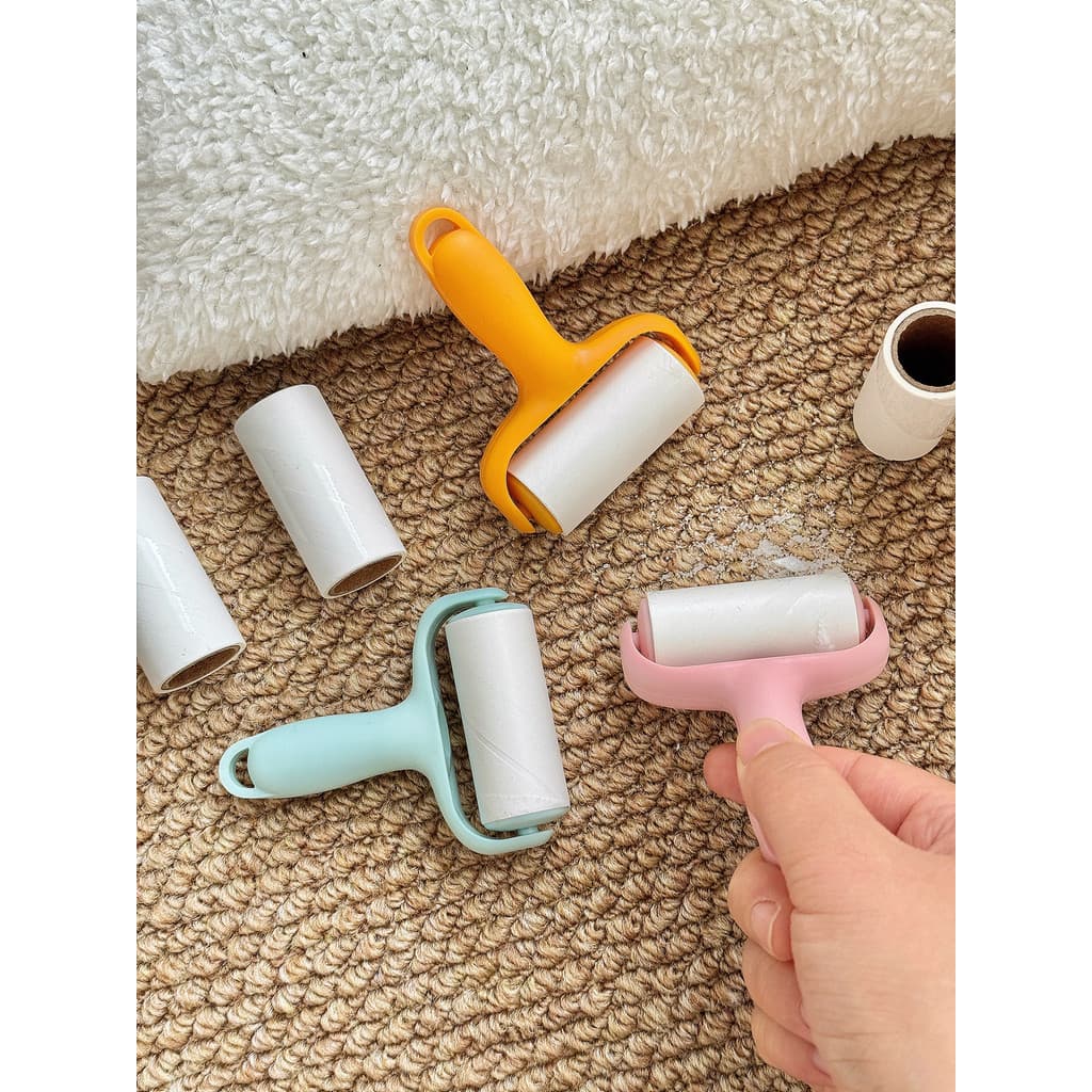 Escova de rolo dispositivo de cabelo pegajoso pequeno portátil roupas rasgáveis dispositivo de cabelo pegajoso rolo subs