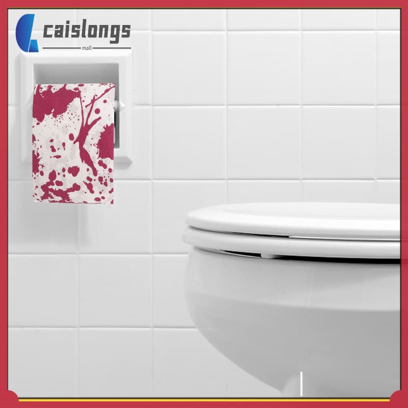 🎃 1 Rolo De Papel Higiênico Para Uso Doméstico Decorativo Vermelho