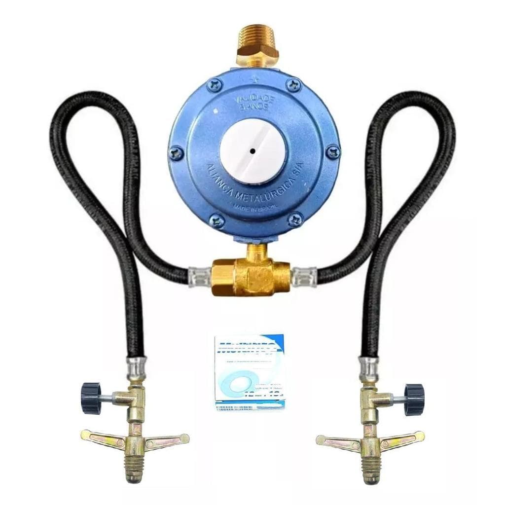 Central Gás Glp P/ 2 Botijões P13 Regulador 7kg Saída 1/2