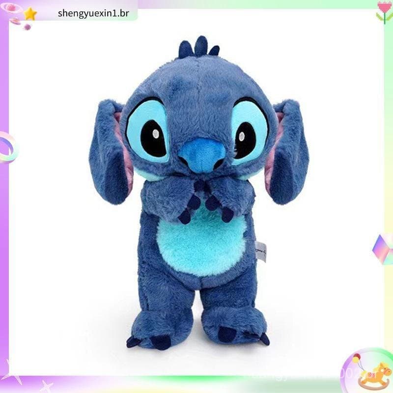 Stitch Kawaii Boneca De Pelúcia Do Bebê Dormir Companion Som Calmante Musical Kawaii Com Air Bag e Luz Boneca Presentes
