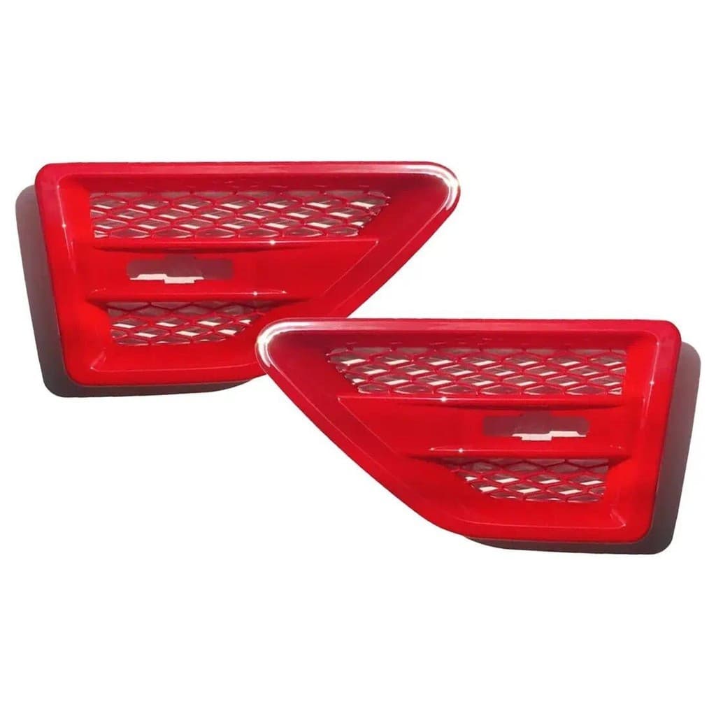 1 Par Vermelho ABS Lado Fender Ventilação De Ar Grill Capa Guarnição Apto Para Land Rover Freelander 2 LR2 2006-2016