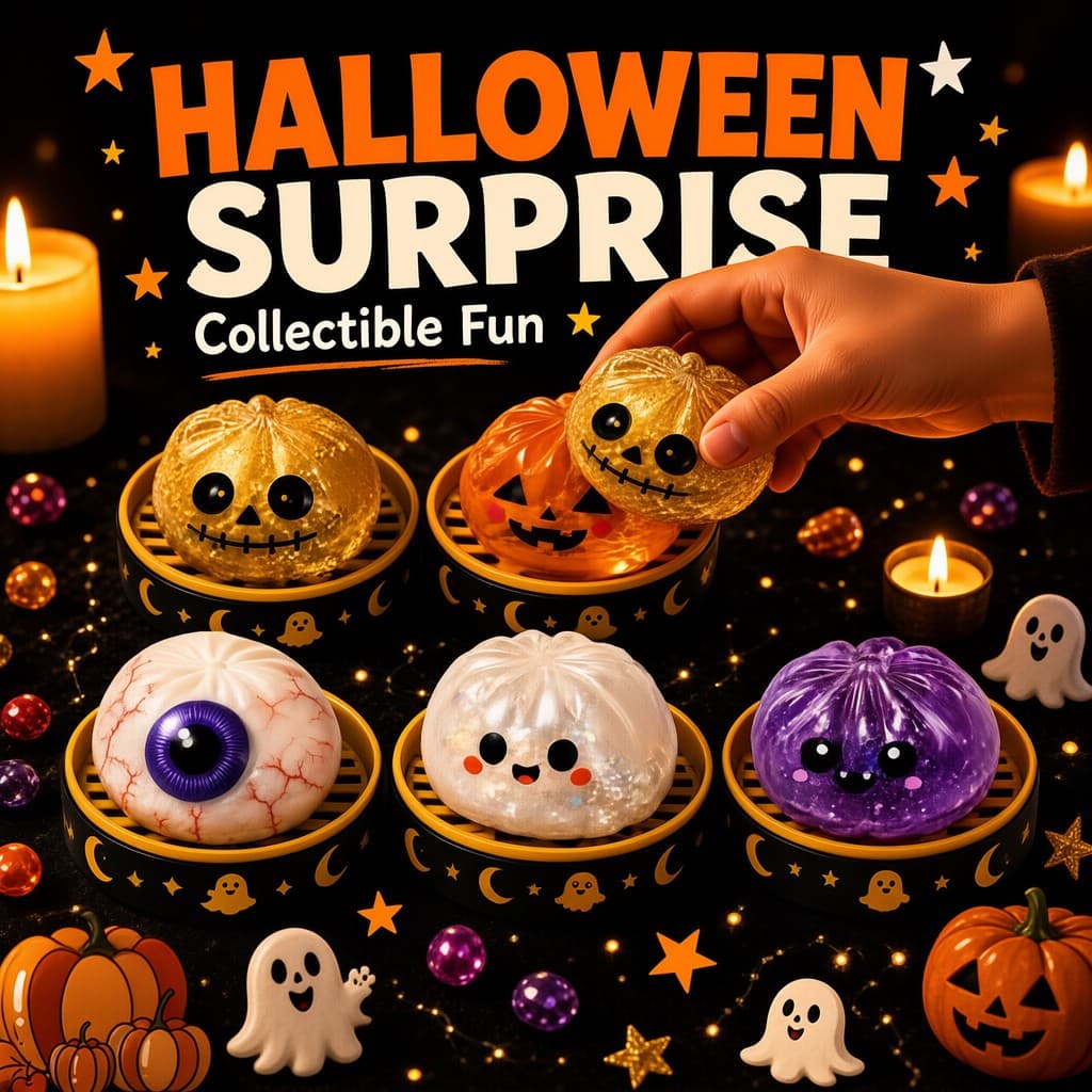 BLINK Box Halloween Mystery Blind Brinquedo Squishy Bonito Abóbora Fantasma Globo Ocular Bolinho Alívio Do Estresse De E