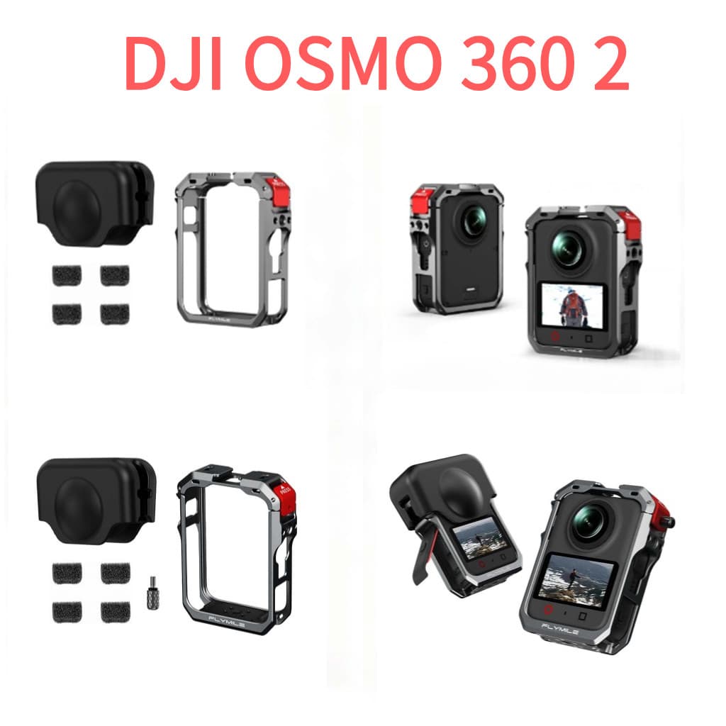Gaiola De Estrutura Flymile Para DJI Osmo 360 2 Caixa Protetora Durável De Metal Com Montagem Em Sapata Fria Acessórios