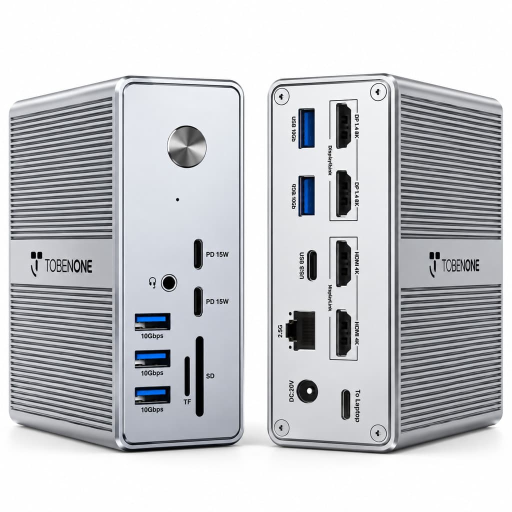 Docking Station  USB-C DisplayLink 4 Monitores