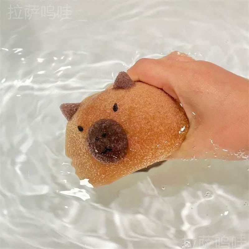 esponja de banho capivara escova bucha lavar corpo macia