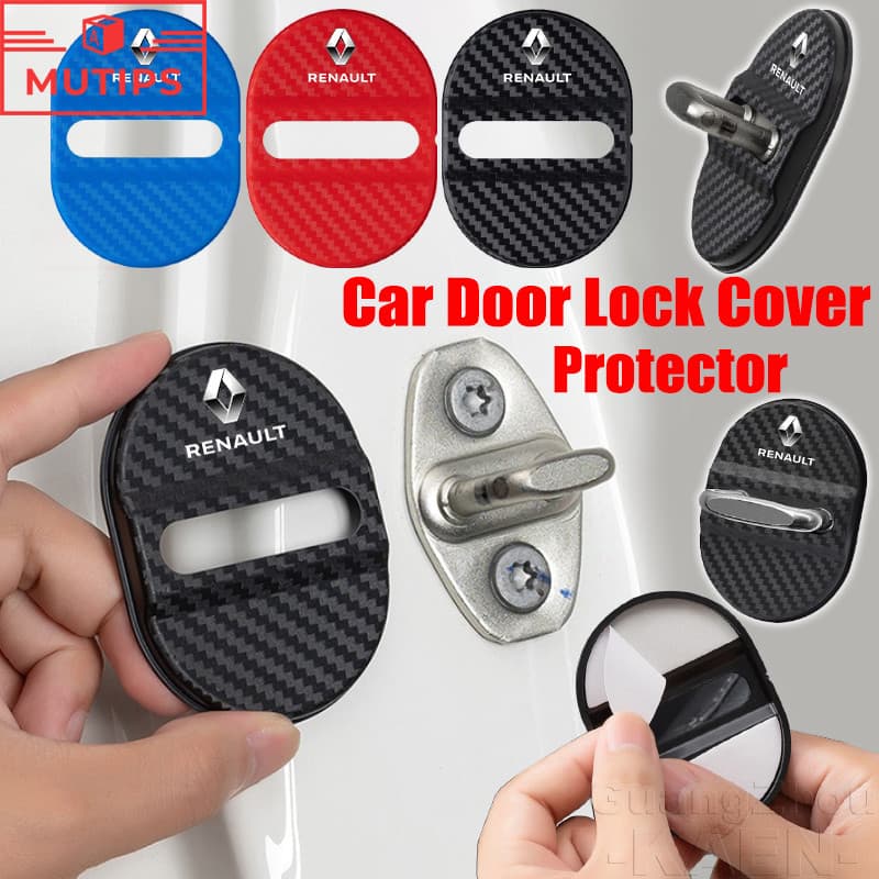 Renault 4 PCS Fechadura Da Porta Do Carro Capa Antiferrugem Protetor De Fivela Almofada De Amortecedor Para Kwid Duster