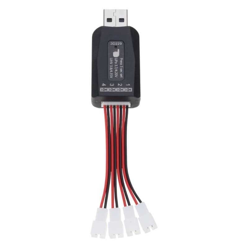 Suporte Carregador Independente KOOL 4 Portas Para Modo LiPO3 7V LiHv3 8V 2Voltage