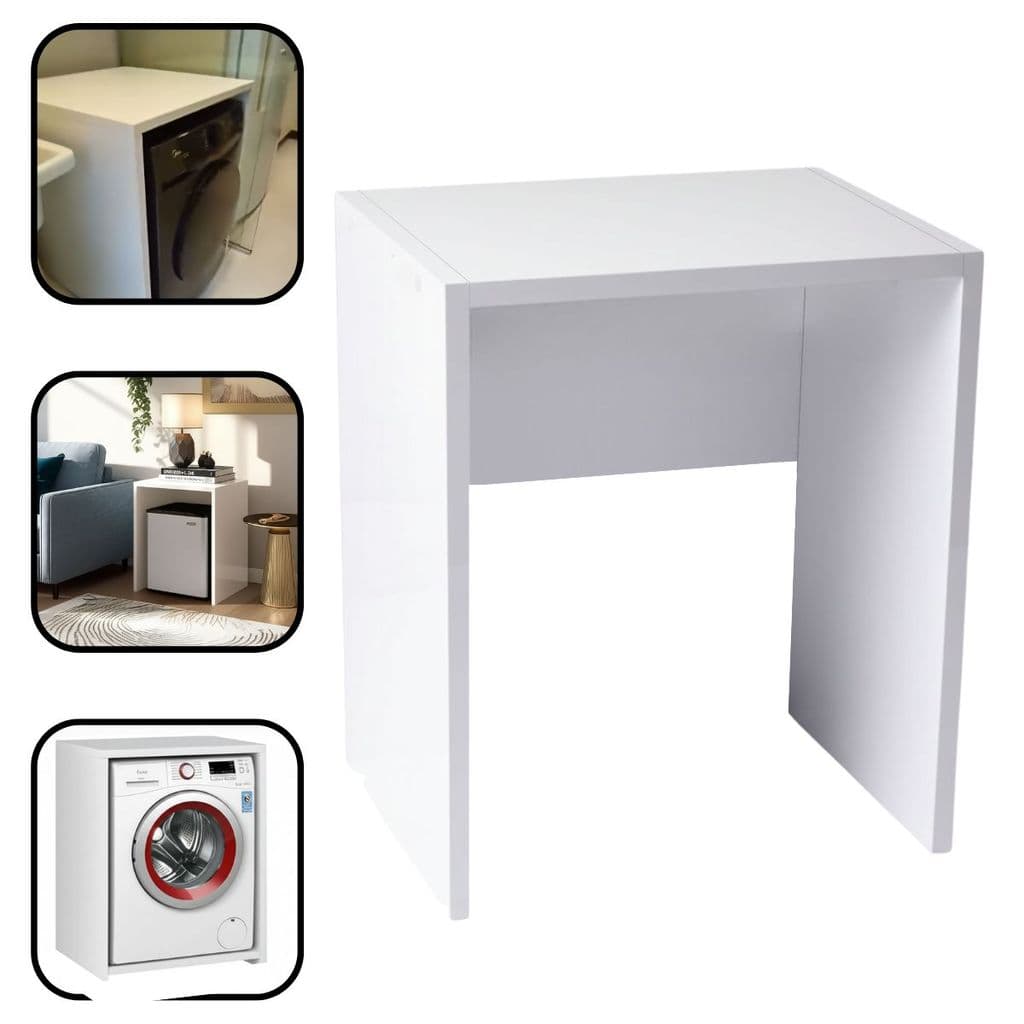 Nicho Decorativo para Maquina Lava e Seca 91x69x64cm Branco