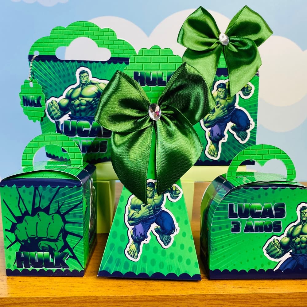Kit Festa HULK | Lembrancinhas | Festa infantil | já vai semi MONTADAS