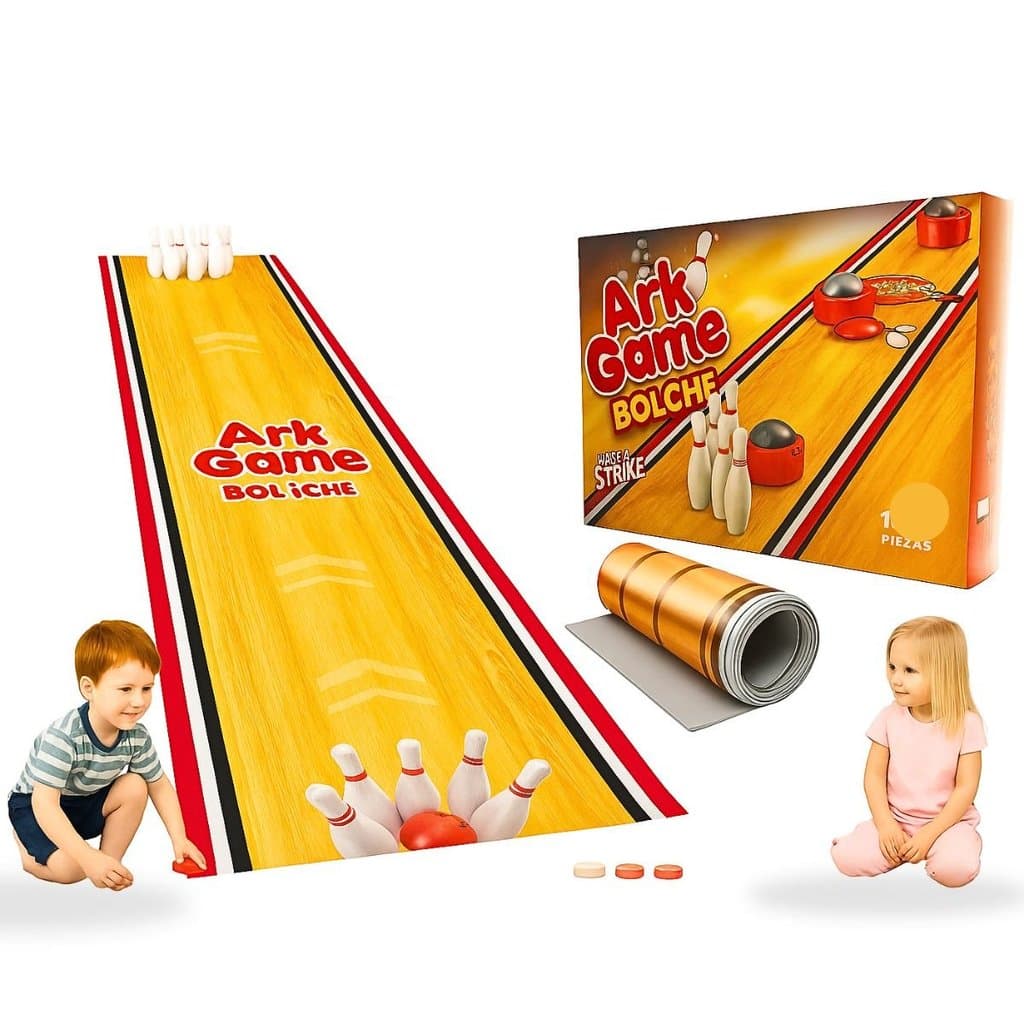Jogo Mini Boliche Brinquedo De Mesa Tapete e Pinos  Infantil