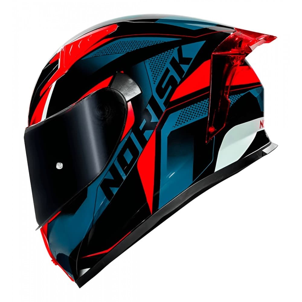 Capacete Moto Norisk Flow Pulse Vermelho Edition Limited C/ Spoiler + Viseira Masculino Feminino