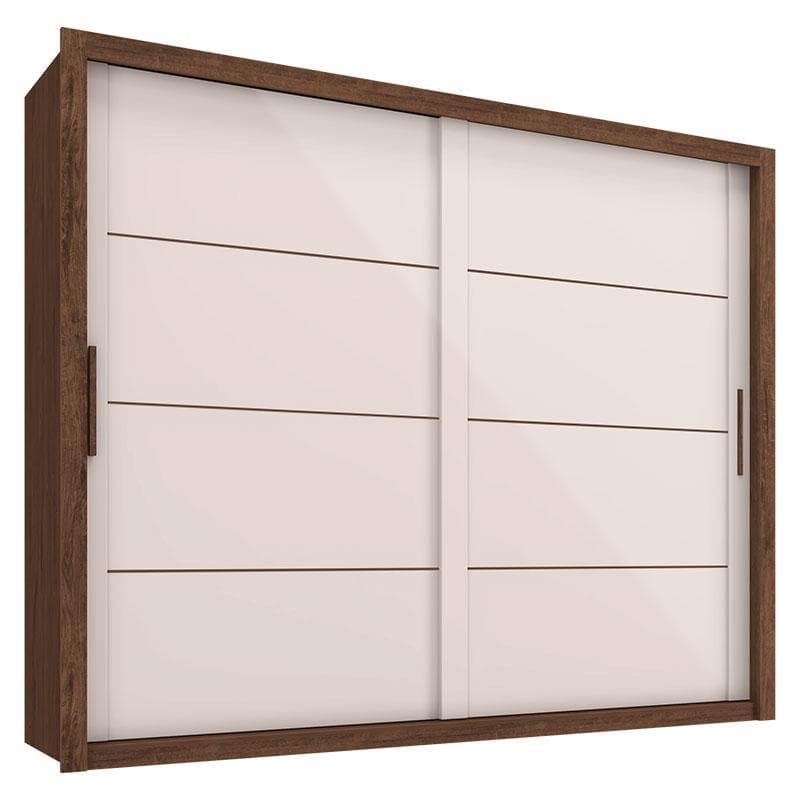 Guarda Roupa Casal Imperador Plus Jacarandá Off White – Zanzini