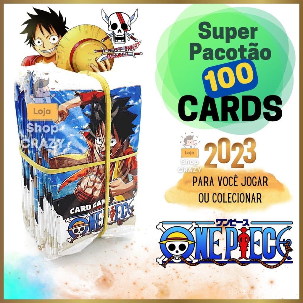 25 Pacotinhos ONE PIECE | São 100 CARDS e CARTAS | Para Colecionar ou Bafo
