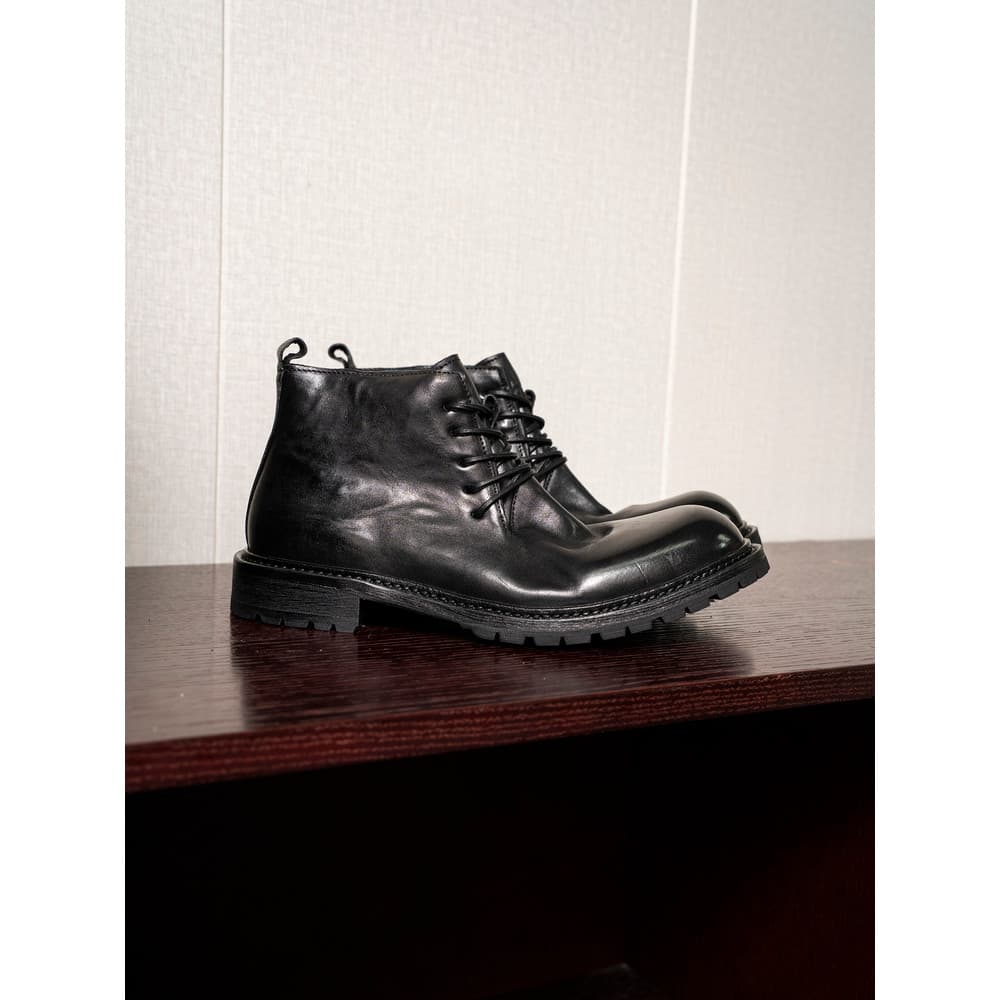 Botas Martin masculinas Goodyear Cargo Botas masculinas com sola de couro costurada à mão com bico redondo