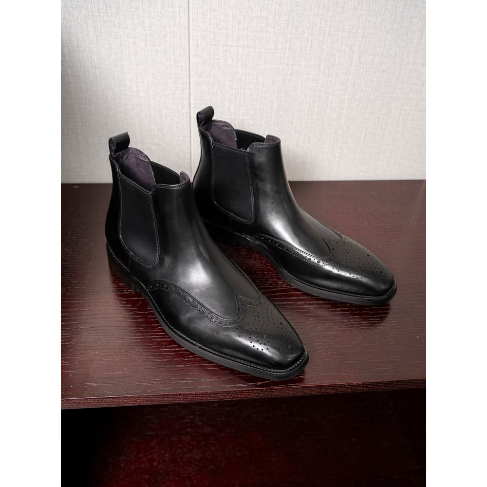 Botas Chelsea de couro genuíno genuíno outono inverno novos produtos botas de couro esculpidas masculinas tendência da m