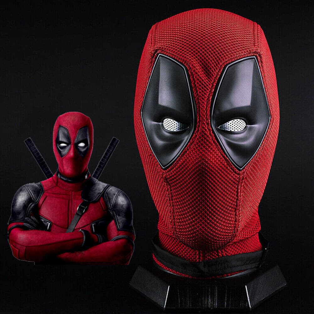 Máscara Facial Completa JSIC 5419 do Super-Herói Deadpool, Material de Malha Respirável para Festas de Halloween