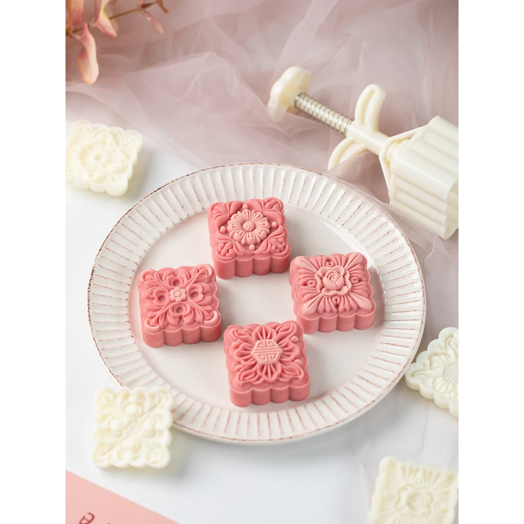 Mooncake molde novo estilo 2025 Mid-Autumn Festival mooncake imprensa molde fluxo cantonês coração mooncake imprensa tip