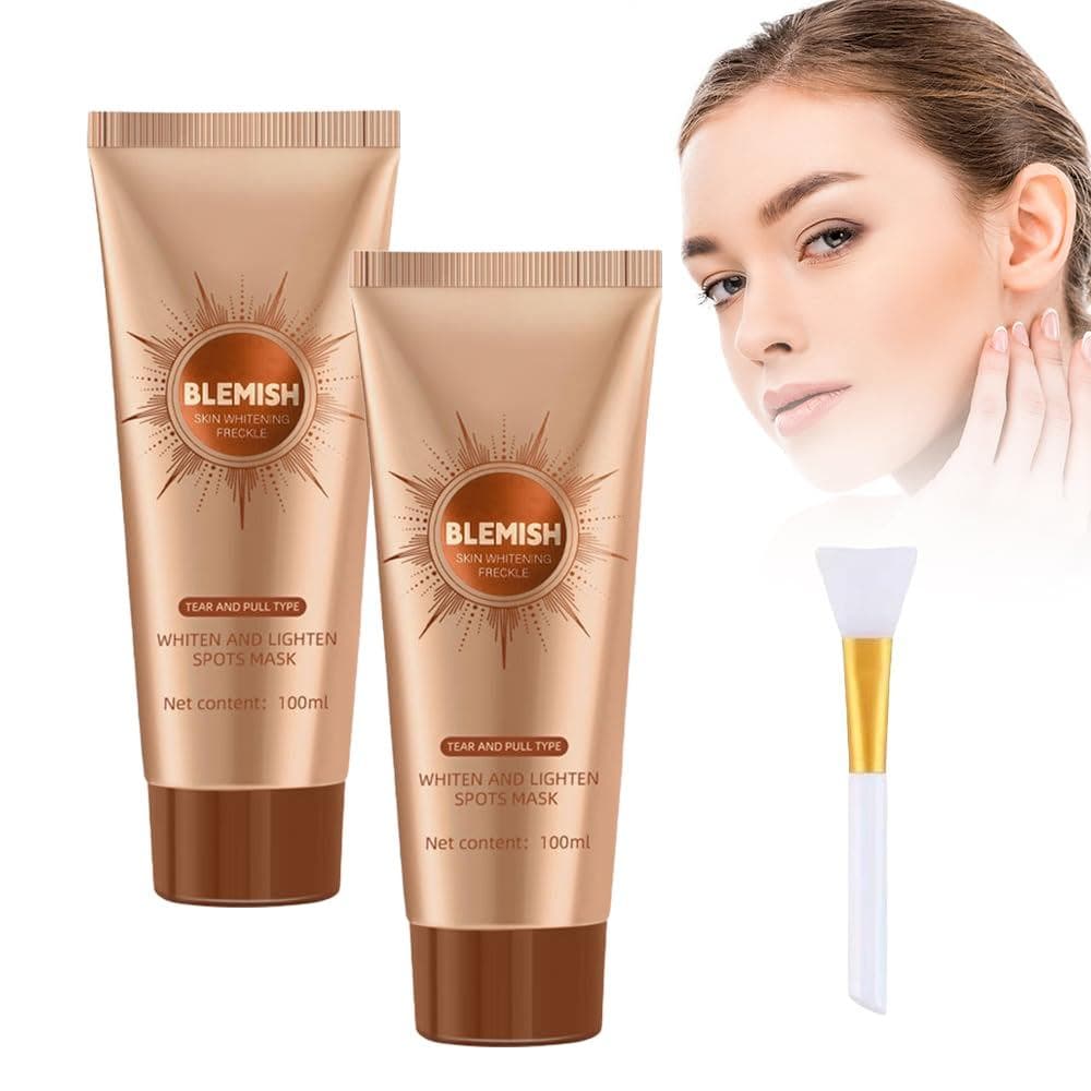 Máscara Facial Iluminadora e Redutora de Manchas, Máscara de Colágeno 2026, Máscara Removível, Suporta a Elasticidade, H