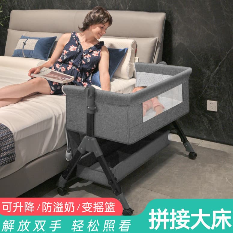 Berço emenda cama removível dobrável multifuncional berço cama recém-nascido cama de cabeceira venda quente cama do bebê